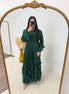 Dark Green Green 3D Floral Appliqué Dress